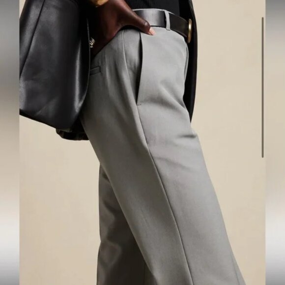 Banana Republic Factory Giovana Sculpted Bootcut Trousers Pants 8P NWOT Gray - Picture 2 of 14